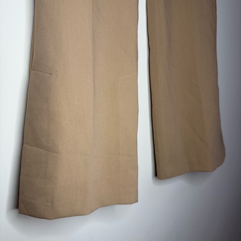 ABERCROMBIE + FITCH Tailored Split Hem Career Professional Flare Camel Trousers - Picture 5 of 11